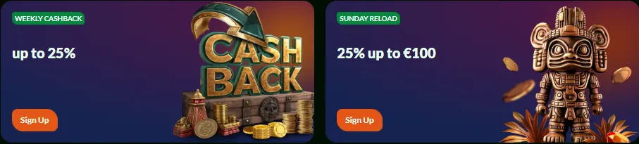 spinmaya casino cashback reload